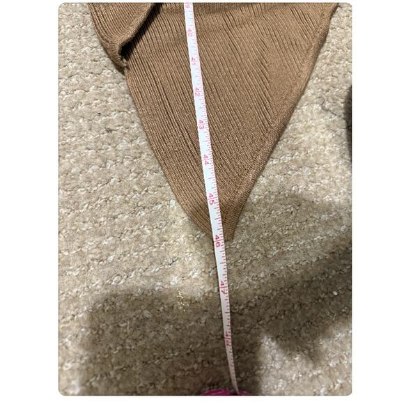 NWT Fashion Nova Tamara Camel Ribbed Knit Sweater Maxi Bodycon Dress Size M - Picture 10 of 13